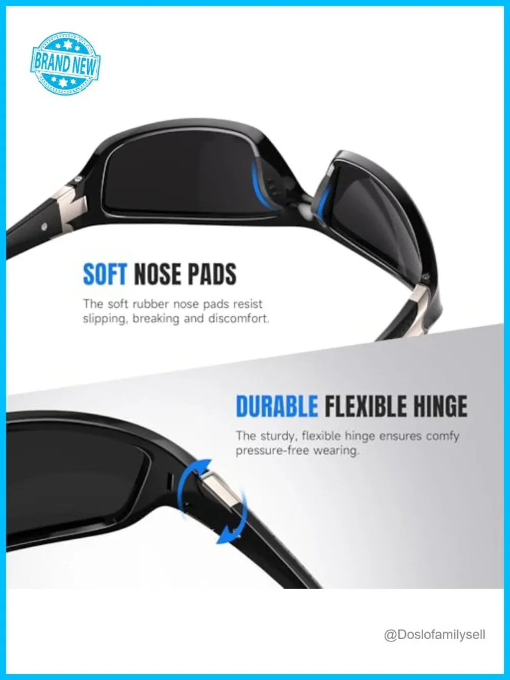 Polarized Sports Sunglasses for Men - Wrap Around UV Protection for Cycling